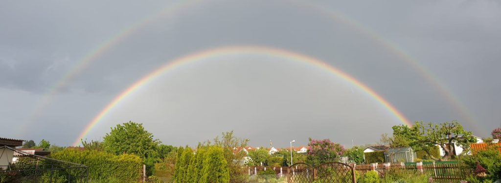 Ein Regenbogen über unserem Gartenverein.